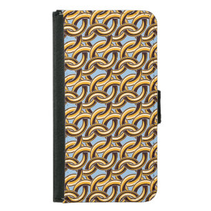 Golden chain links: seamless pattern. samsung galaxy s5 wallet case