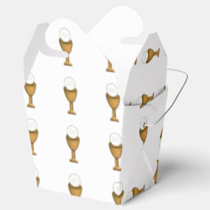 Golden Chalice and Host - Holy Communion Favor Boxes