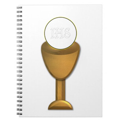 Golden Chalice and Host _ Holy Communion Notebook