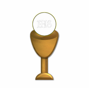 Golden Chalice and Host - Holy Communion Statuette