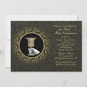 Golden Chalice Communion Invitation