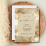 Golden Champagne Bokeh Arch 50th Birthday Invitation<br><div class="desc">Golden champagne bokeh background on this arch invitation for his/her 50th birthday party. Editable for any year,  the entire template is editable so you can add your own information.</div>