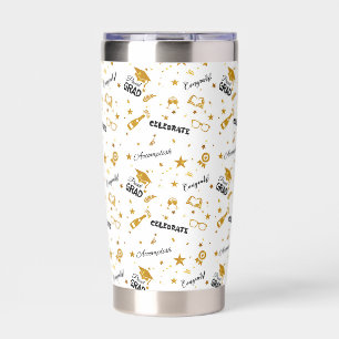 Golden Cheers: The Ultimate Graduation Tumbler