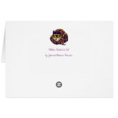 Golden Cheshire Cat Blank Card (Back Horizontal)