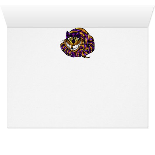 Golden Cheshire Cat Blank Card (Inside Horizontal (Bottom))