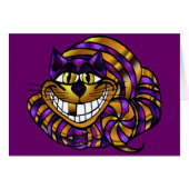 Golden Cheshire Cat Blank Card (Front Horizontal)