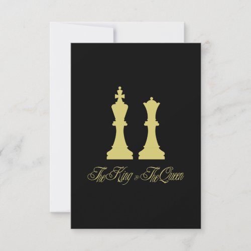 Golden Chess King  Queen Pieces for Wedding