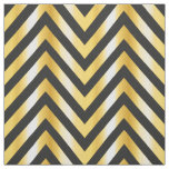 Golden chevron grandiose art deco fabric