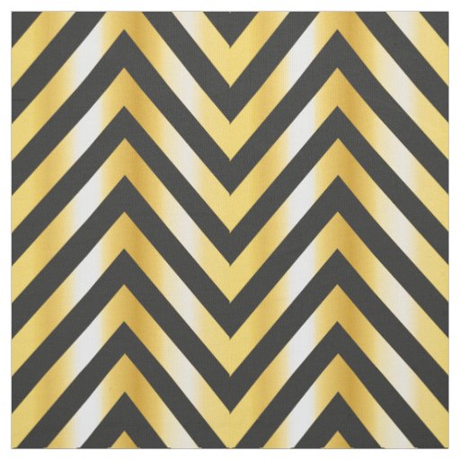 Golden chevron grandiose art deco fabric