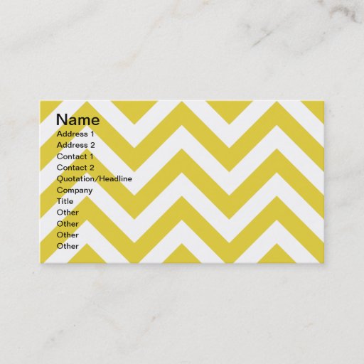Customizable golden chevrons  zigzag pattern business cards