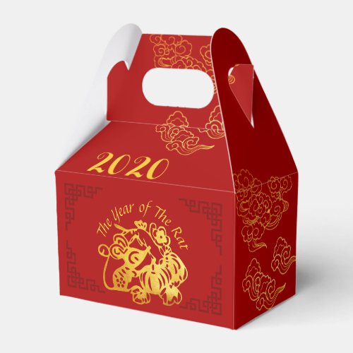 Golden Chinese Paper_cut Rat Year 2020 GFB Favor Boxes