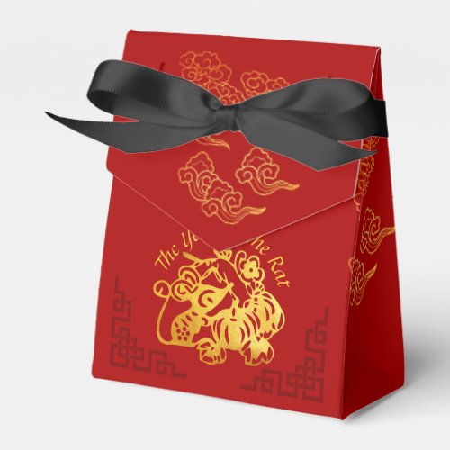 Golden Chinese Paper_cut Rat Year 2020 TFB Favor Boxes