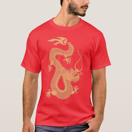 Golden Chinese Year of the Dragon T_Shirt