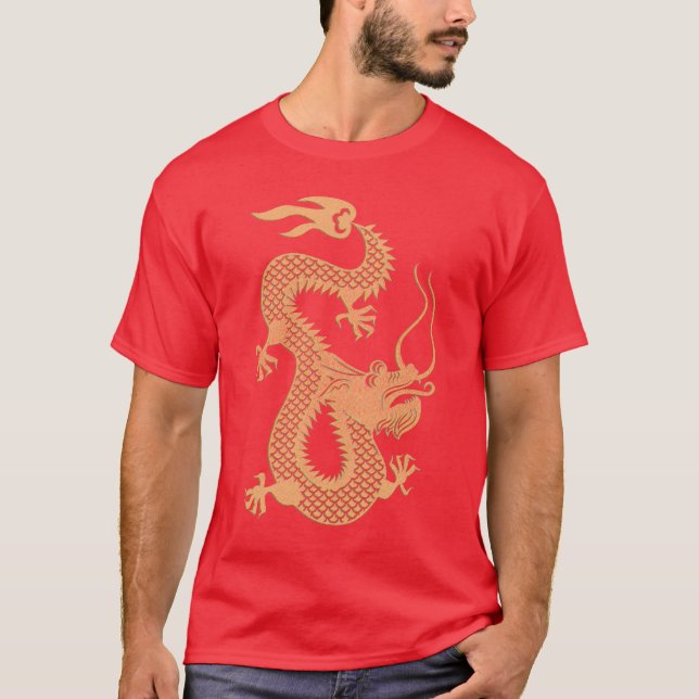 Golden Chinese Year of the Dragon T-Shirt (Front)