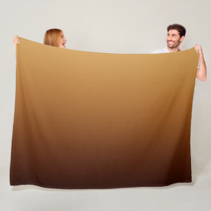 Golden Chocolate Brown Warm Colors Fleece Blanket