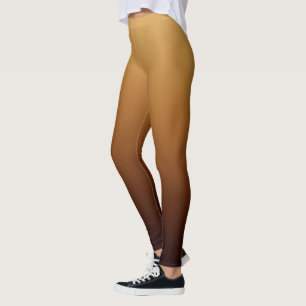 Golden Chocolate Brown Warm Colors Leggings