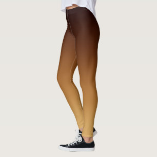 Golden Chocolate Brown Warm Colors Leggings