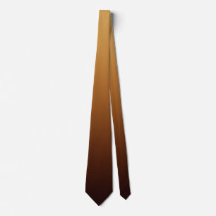 Golden Chocolate Brown Warm Colors Neck Tie