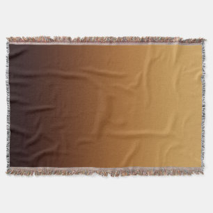 Golden Chocolate Brown Warm Colors Throw Blanket