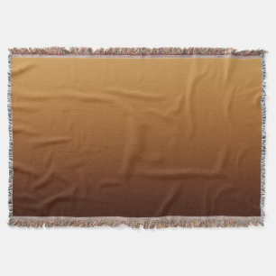Golden Chocolate Brown Warm Colors Throw Blanket