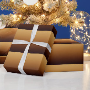 Golden Chocolate Brown Warm Colors Wrapping Paper