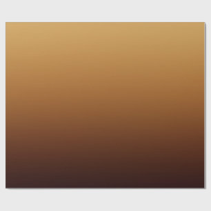 Golden Chocolate Brown Warm Colors Wrapping Paper