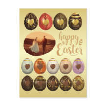 Golden Chocolate Eggs Easter Frame Add Your Photo