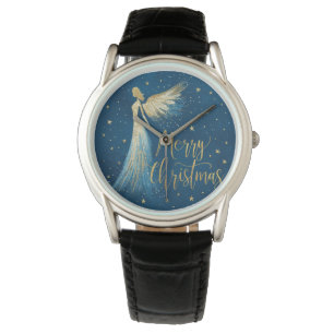 Golden Christmas Angel on Starry Navy Watch