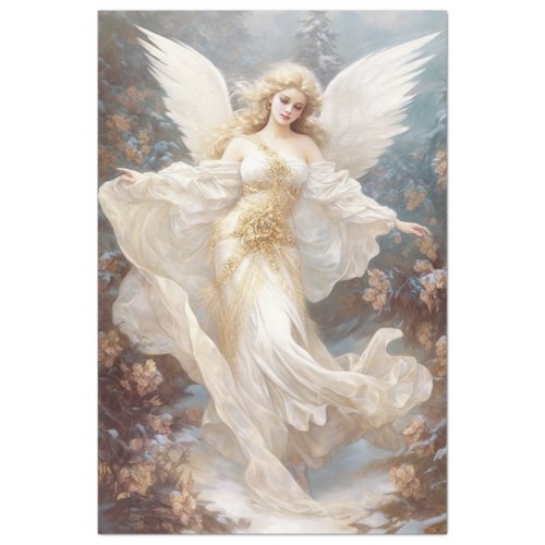 Golden Christmas Angel Tissue Paper