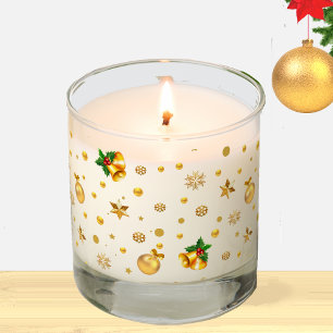 Golden Christmas Decoration Scented Candle