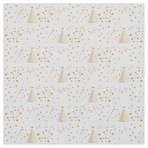 Golden Christmas Fabric