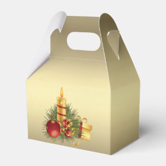 Golden Christmas Favor Boxes