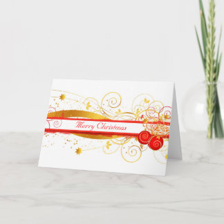 Golden Christmas greeting card