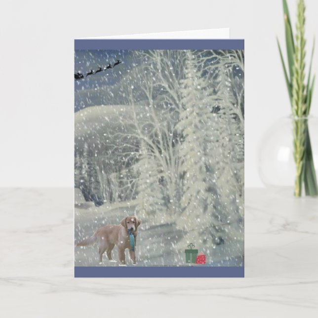 Golden Christmas Holiday Card (Front)