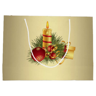 Golden Christmas Large Gift Bag