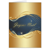 Golden Christmas motive with blue background... (Front)
