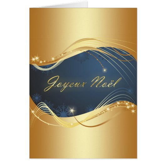 Golden Christmas motive with blue background... (Front)