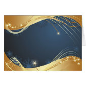 Golden Christmas motive with blue background... (Front Horizontal)