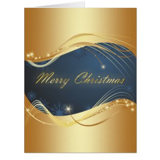 Golden Christmas motive with blue background