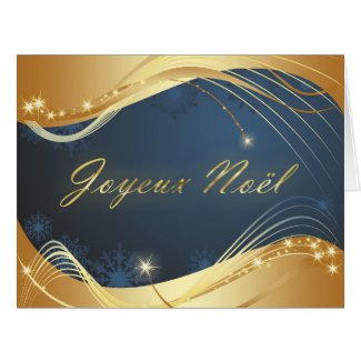 Golden Christmas motive with blue background