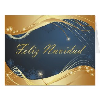 Golden Christmas motive with blue background