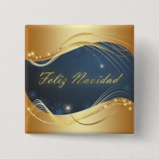 Golden Christmas motive with blue background