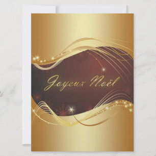 Golden Christmas motive with red background... Holiday Card