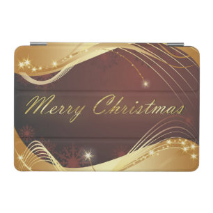 Golden Christmas motive with red background ... iPad Mini Cover