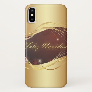 Golden Christmas motive with red background...