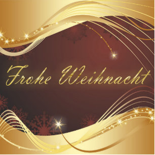 Golden Christmas motive with red background Statuette
