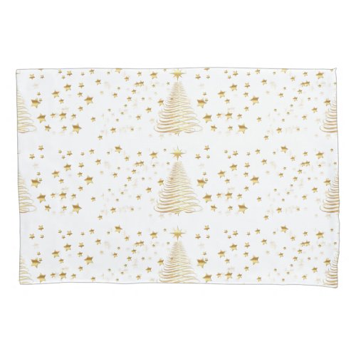Golden Christmas Pillowcase
