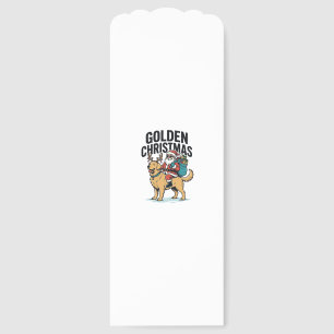 Golden Christmas Santa Riding Retriever Shirt Desi Bookmarks