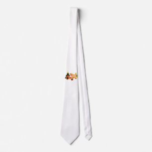 Golden Christmas Sparkle - Festive Tree Neck Tie