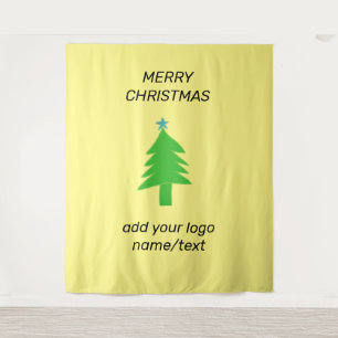 GOLDEN CHRISTMAS STAR SCRPT CALLIGRAPHY TAPESTRY
